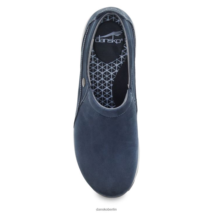Dansko Frauen patti Marineblaues, gefrästes Nubukleder Turnschuhe & Outdoor L6BV60214