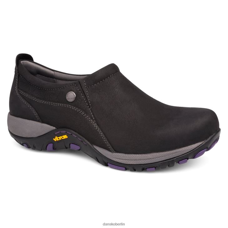 Dansko Frauen patti schwarzes gefrästes Nubuk Turnschuhe & Outdoor L6BV60213
