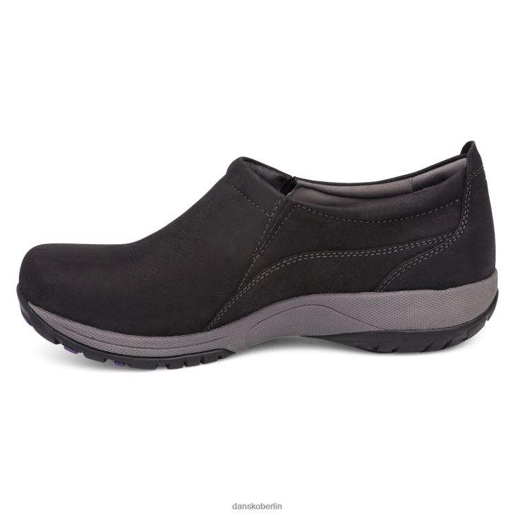 Dansko Frauen patti schwarzes gefrästes Nubuk Turnschuhe & Outdoor L6BV60213