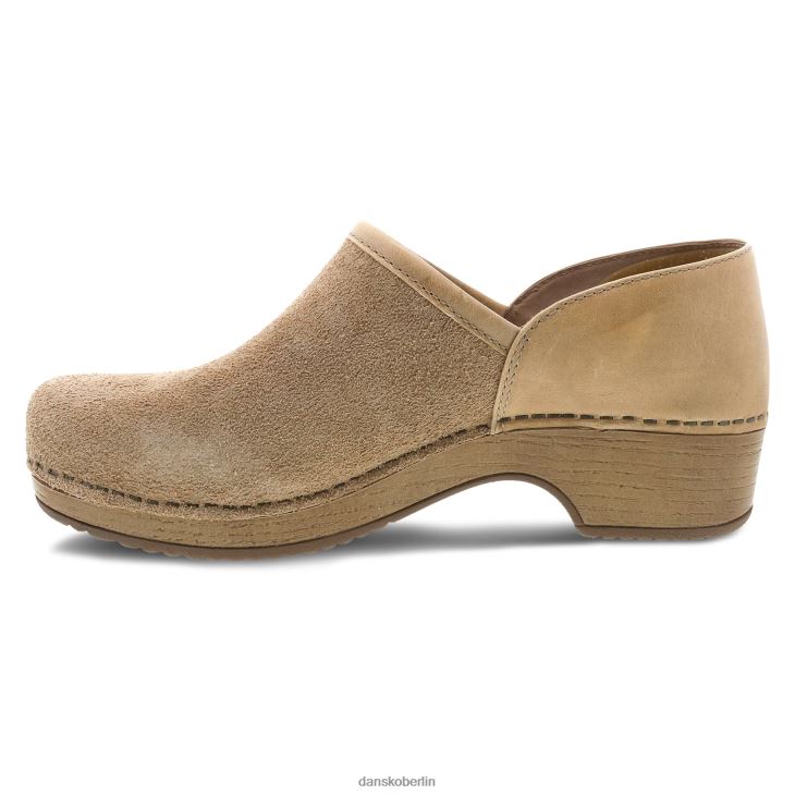 Dansko Frauen Brenna sandfarbenes Vollnarbenwildleder verstopft L6BV60232