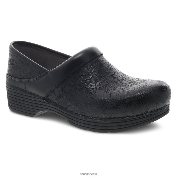 Dansko Frauen Es ist ein Profi schwarze Blumenprägung verstopft L6BV6038