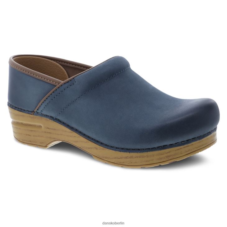 Dansko Frauen Fachmann Denim brüniertes Nubukleder verstopft L6BV6033