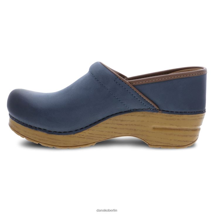 Dansko Frauen Fachmann Denim brüniertes Nubukleder verstopft L6BV6033