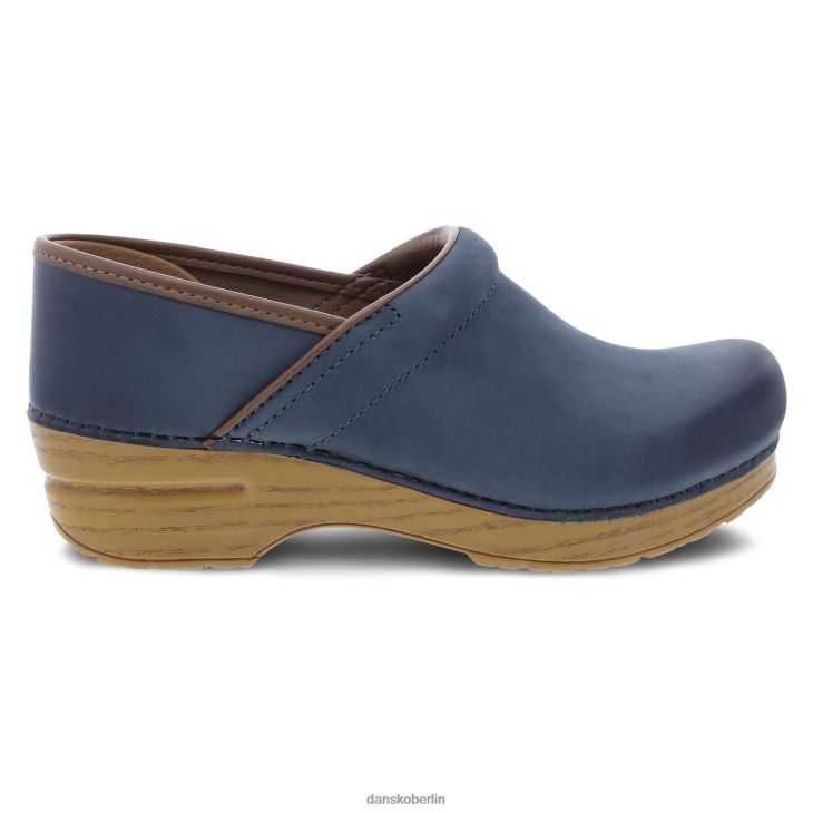 Dansko Frauen Fachmann Denim brüniertes Nubukleder verstopft L6BV6033