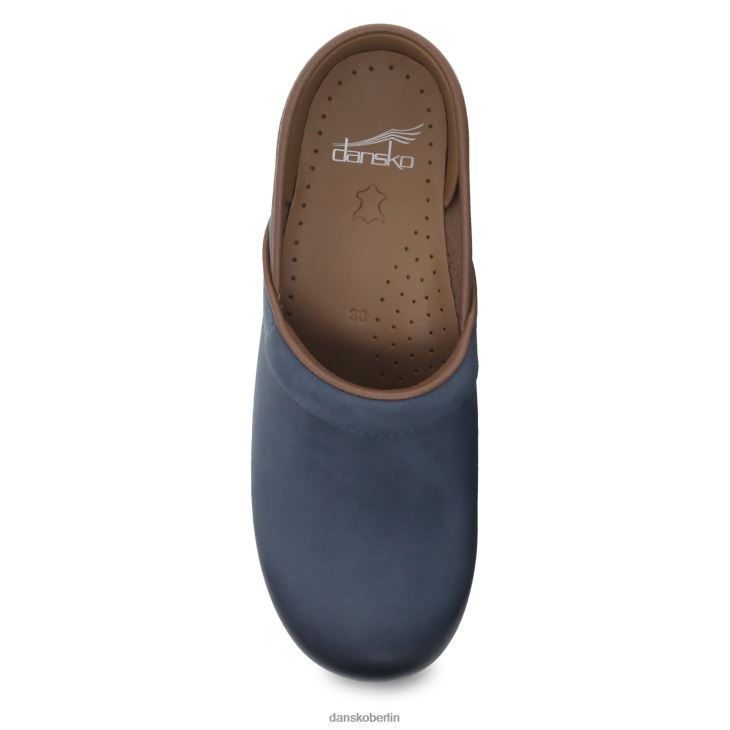 Dansko Frauen Fachmann Denim brüniertes Nubukleder verstopft L6BV6033