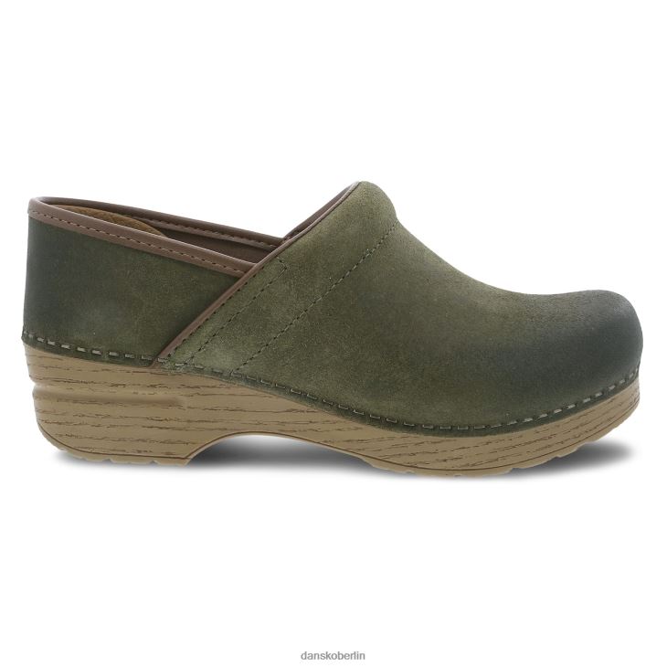Dansko Frauen Fachmann grün brüniertes Nubuk verstopft L6BV6028