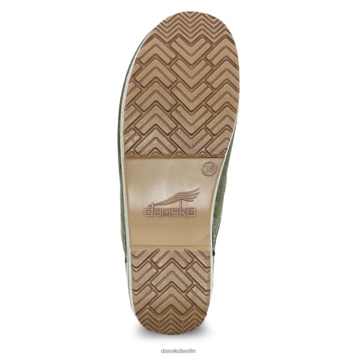 Dansko Frauen Fachmann grün brüniertes Nubuk verstopft L6BV6028