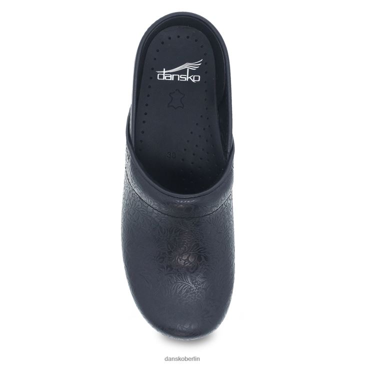 Dansko Frauen Fachmann schwarzes filigranes Leder verstopft L6BV6035
