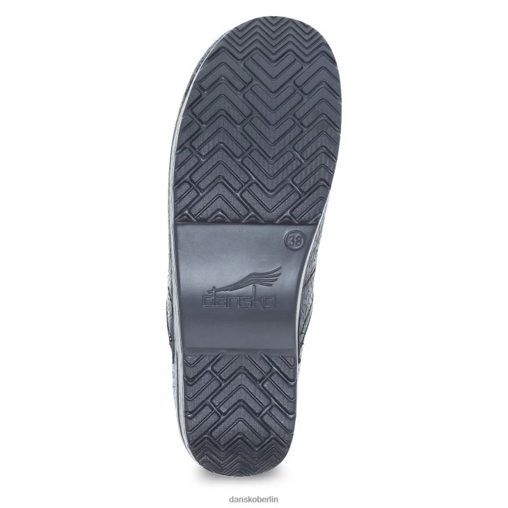 Dansko Frauen Fachmann schwarzes filigranes Leder verstopft L6BV6035