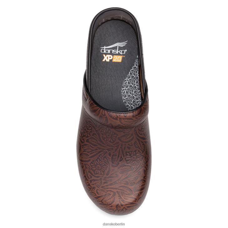 Dansko Frauen XP 2.0 braune Blumenprägung verstopft L6BV6012