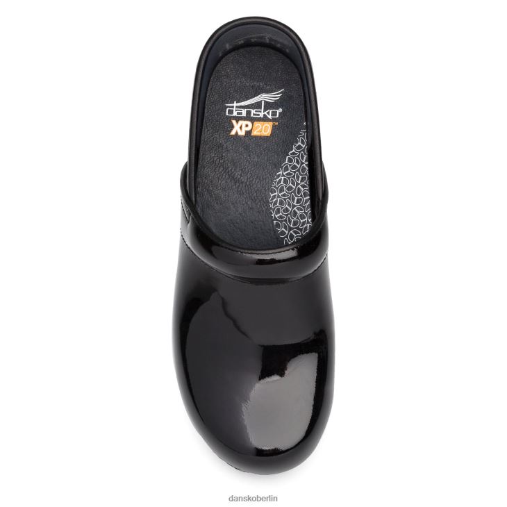 Dansko Frauen breites XP 2.0 schwarzes Lackleder verstopft L6BV60243