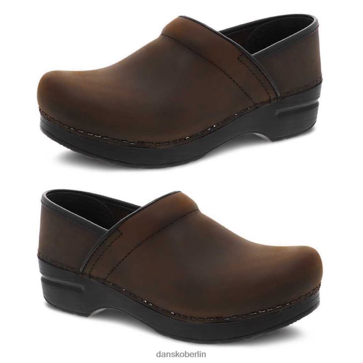Dansko Frauen personalisierter breiter Profi antikbraun geölt verstopft L6BV6050
