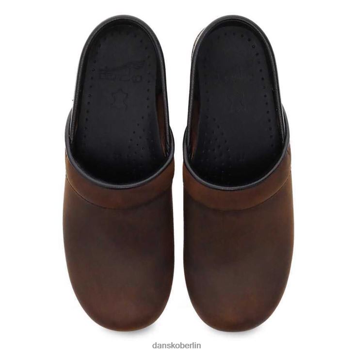 Dansko Frauen personalisierter breiter Profi antikbraun geölt verstopft L6BV6050