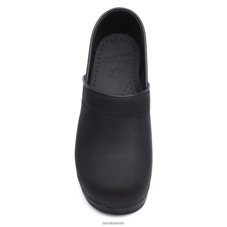 Dansko Frauen schmaler Profi schwarz geölt verstopft L6BV60235