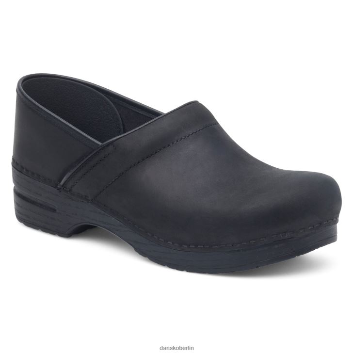Dansko Frauen schmaler Profi schwarz geölt verstopft L6BV60235