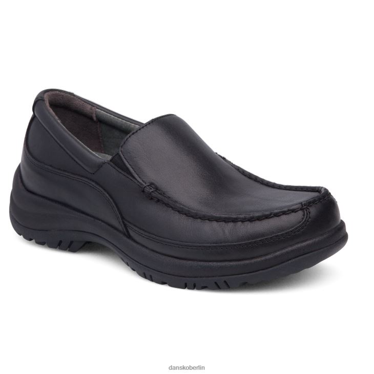 Dansko Männer Wayne schwarzes Vollkorn Slipper und Slipper L6BV60281