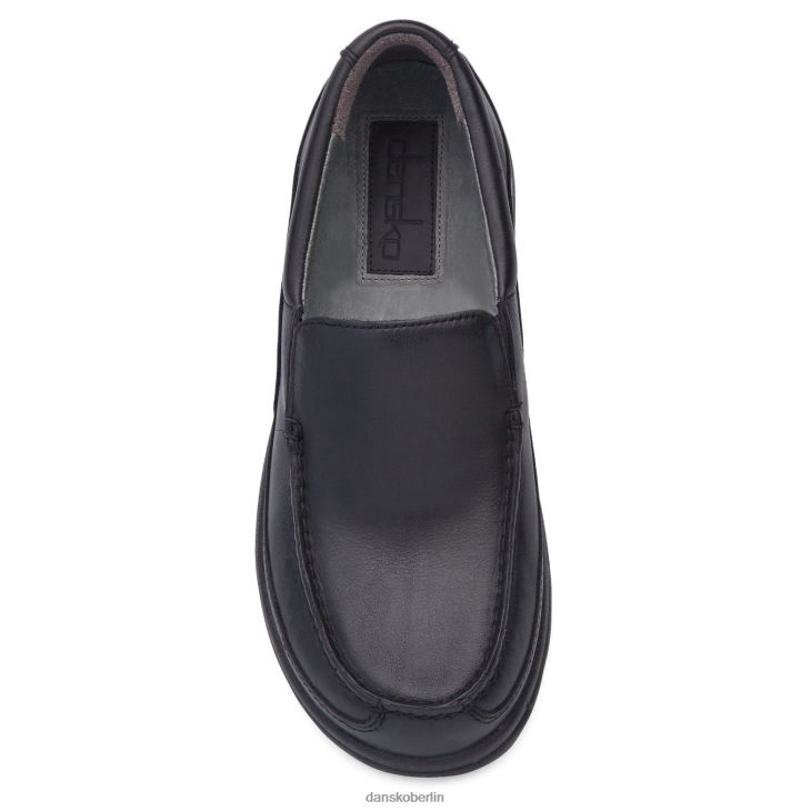 Dansko Männer Wayne schwarzes Vollkorn Slipper und Slipper L6BV60281